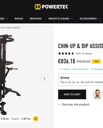 chin-up & dip assist powertech