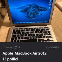 Macbook Air 2012 guasto