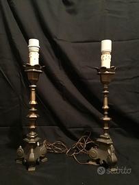 Coppia lampade da tavolo tipo candelabro anni '70