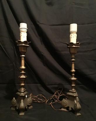 Coppia lampade da tavolo tipo candelabro anni '70