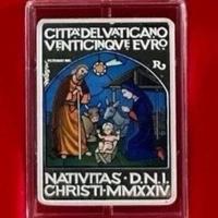 Moneta 25 euro argento Santo Natale 2024 Vaticano
