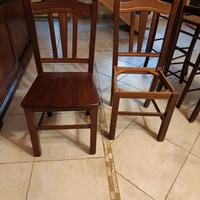 Coppia di sedie in legno Massello