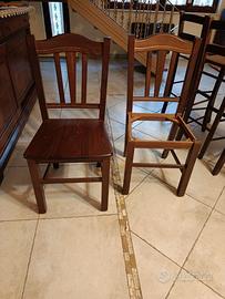 Coppia di sedie in legno Massello