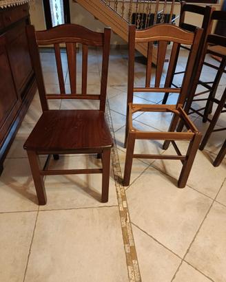 Coppia di sedie in legno Massello