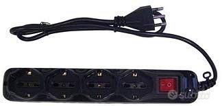 Multipresa elettrica 4 prese shuko + 8 biv. + int.