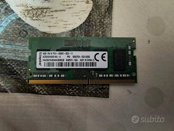 DDR4 So-dimm da 4GB Kingston velocità 2666 per not