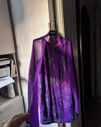 Abito Cerimonia Vintage Derby con Stola Tg M