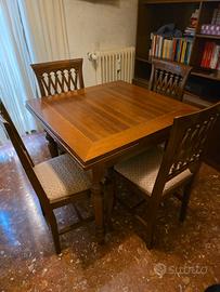 tavolo quadrato in noce