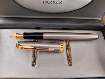 Stilografica Parker Sonnet Acciaio e Oro-Full Set