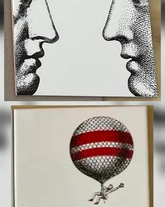 Piero Fornasetti 2 piastrelle nuove Mongolfiera