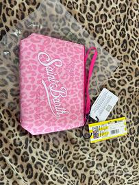 Pochette Saint Barth con fantasia leopardata.