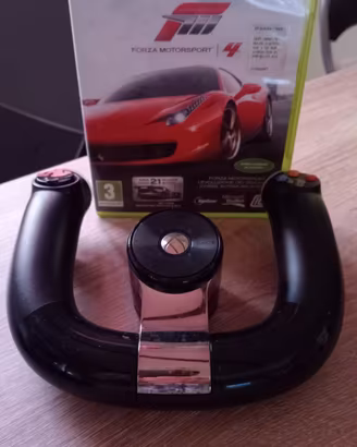 Gioco Xbox 360 più volante wireless 