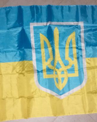 bandiera ucraina con stemma