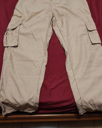 Pantaloni cargo beige da uomo