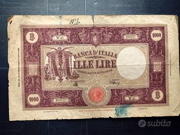 mille lire banconota rara