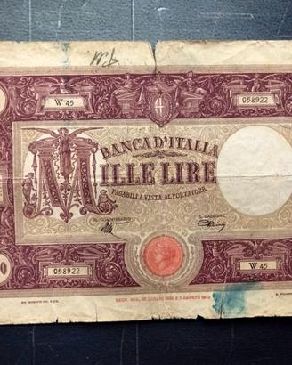 mille lire banconota rara