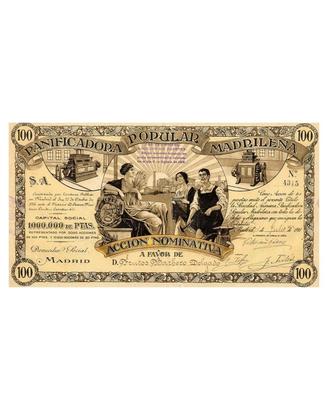 1916 madrid *PANIFICADORA popular azione d'epoca