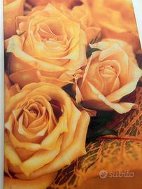 Quadro arancione con due rose