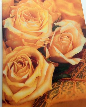 Quadro arancione con due rose