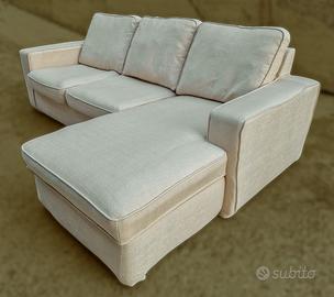 Divano angolare "Maxiline" penisola contenitore