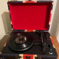 Giradischi vintage a valigetta stile Union Jack