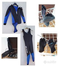 Muta sub Coltri 5mm uomo donna pinne calzari guant