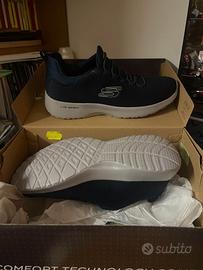 skechers originali uomo sport blue n°40 mai usate