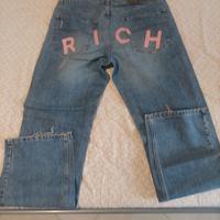 Jeans Richmond con scritta dietro rosa