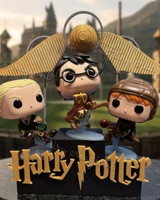 Podio Harry Potter 3D per funko pop+boccino d’oro