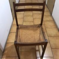 SEDIA in legno con sedile in PAGLIA di VIENNA