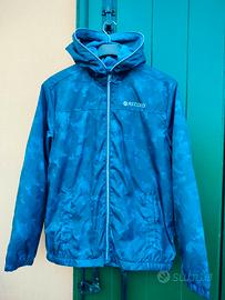 Giubbino impermeabile camouflage blu  13/14 anni