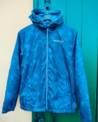Giubbino impermeabile camouflage blu  13/14 anni
