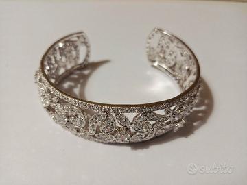 bracciale rigido Argento e cz