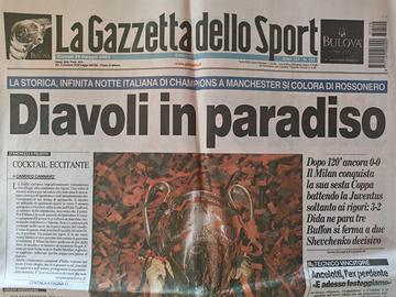 GAZZETTA DELLO SPORT MILAN CAMPIONE D’EUROPA 2003