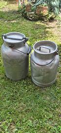 coppia bidoni latte vintage