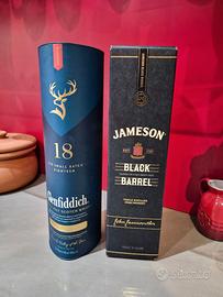 Whisky Glenfiddich 18 anni + jameson Black Barrel