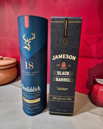 Whisky Glenfiddich 18 anni + jameson Black Barrel