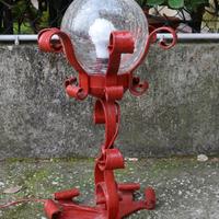 LAMPADA IN FERRO A LAMPIONCINO VINTAGE