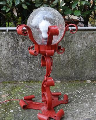 LAMPADA IN FERRO A LAMPIONCINO VINTAGE
