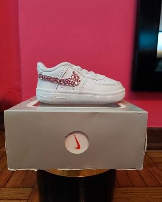 Nike Air Force 1 baby custom Swarovski glitter 