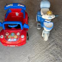 Macchina e motorino per bambini non funzionanti