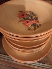 Servizio Piatti Vintage in Ceramica / Terracotta c