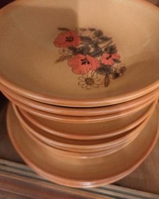 Servizio Piatti Vintage in Ceramica / Terracotta c