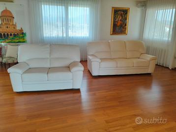 Divano Similpelle 2 posti Bianco