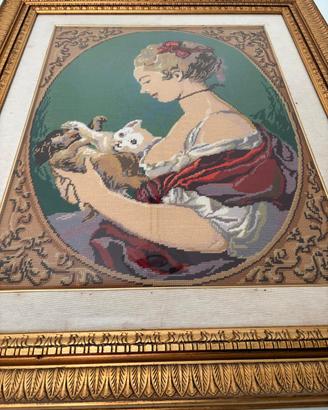 quadro ricamato a mano