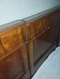 LETTO MATRIMONIALE LASTRONATO NOCE
