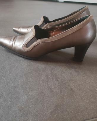 Scarpe Gerardine tacco - Marrone Argento