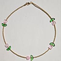 collana tulipani rosa