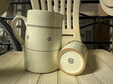 Brocca e coppa ceramica di grottaglie