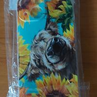 custodia iphone 14 mucca Cow Sunflower Case Nuova